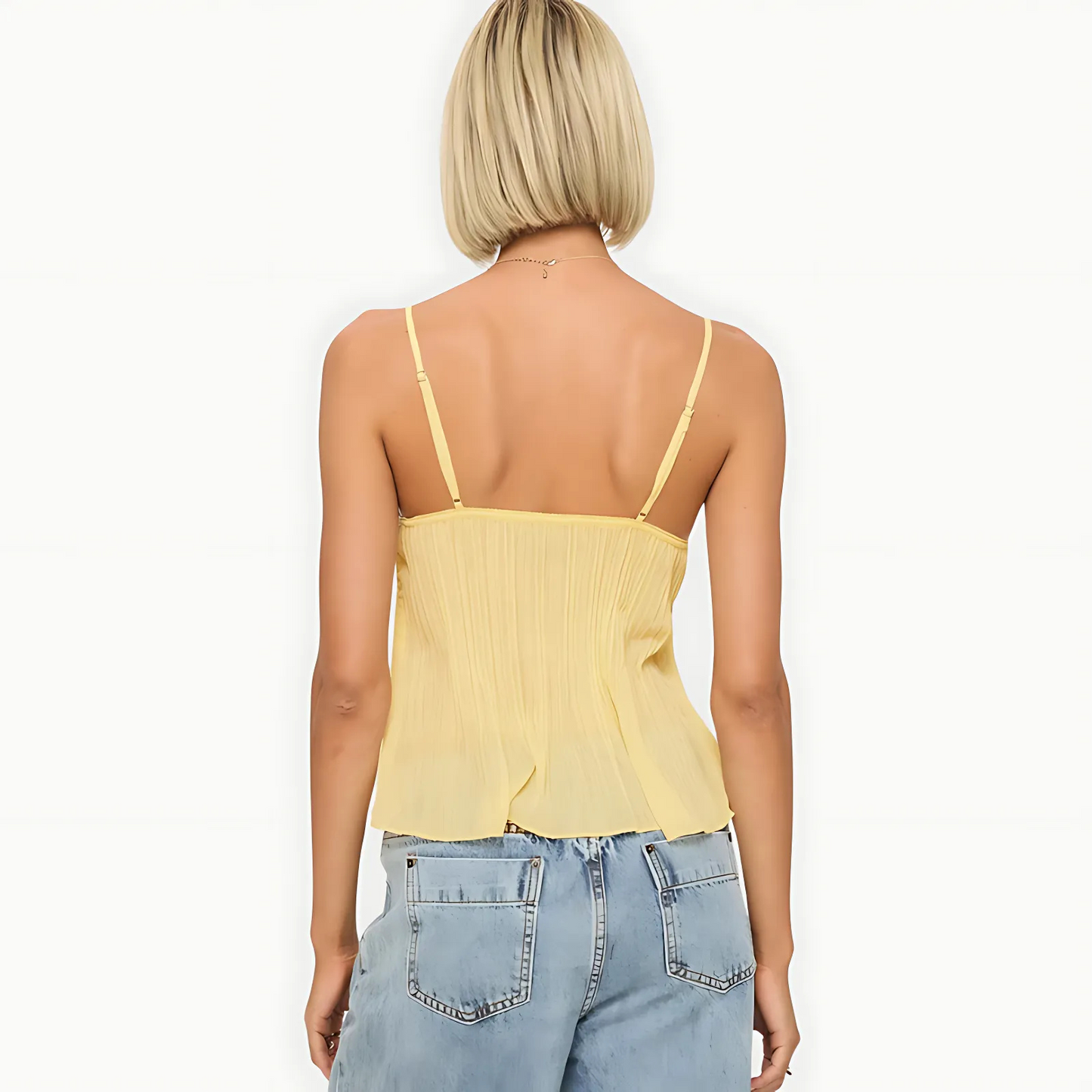 Chloe&Co. Laced Up Bow Cami