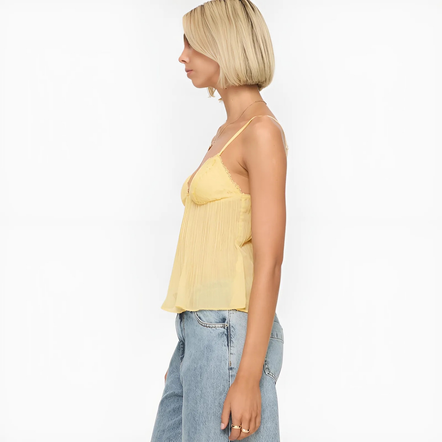 Chloe&Co. Laced Up Bow Cami